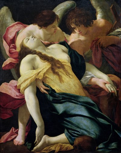 Mary Magdalene Carried by Angels by Simon Vouet